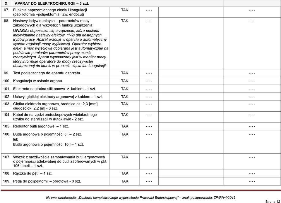 Aparat pracuje w oparciu o automatyczny system regulacji mocy wyjściowej.