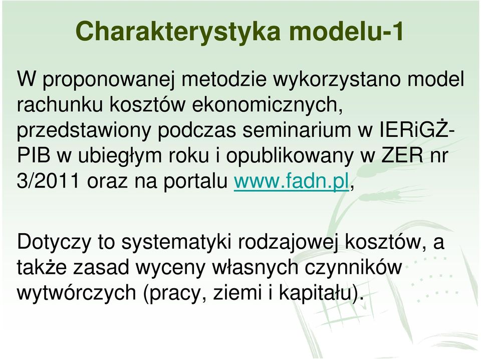 opublikowany w ZER nr 3/2011 oraz na portalu www.fadn.