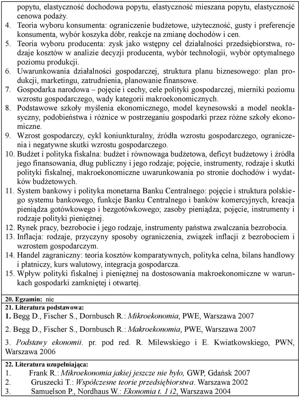 Teoria wyboru producenta: zysk jako wstępny cel działalności przedsiębiorstwa, rodzaje kosztów w analizie decyzji producenta, wybór technologii, wybór optymalnego poziomu produkcji. 6.