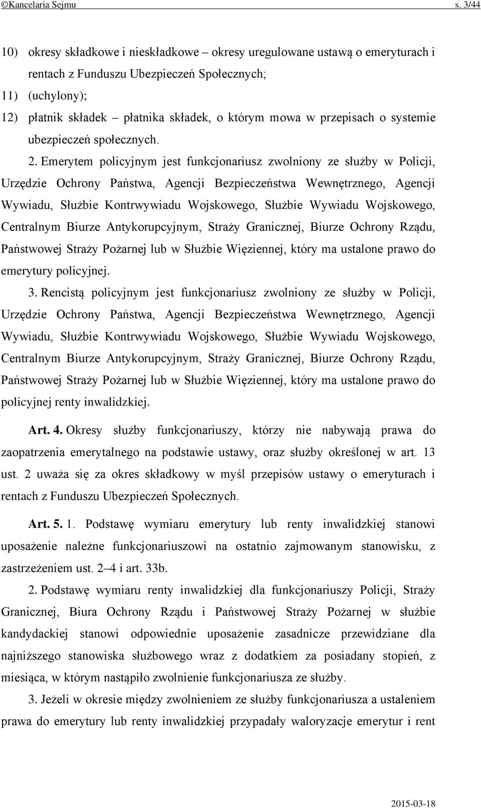 przepisach o systemie ubezpieczeń społecznych. 2.