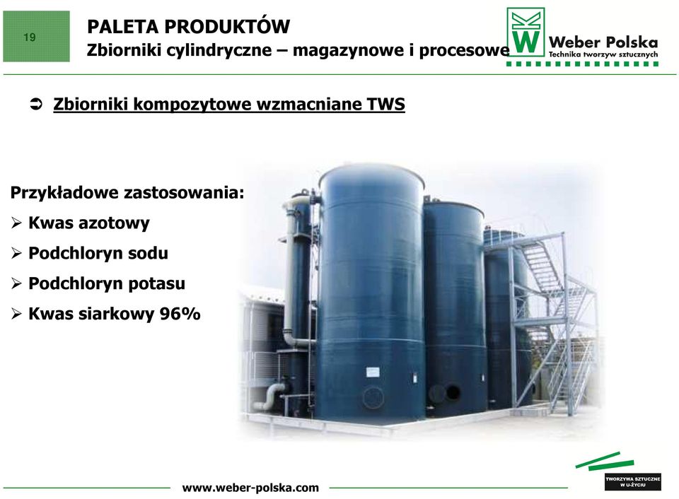 TWS Przykładowe zastosowania: Kwas azotowy