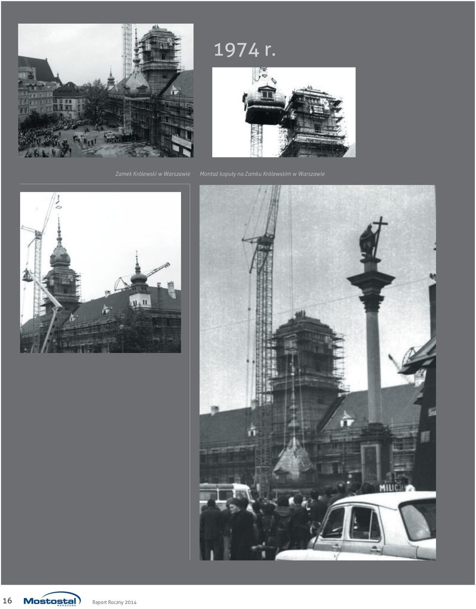 Warszawie Montaż kopuły