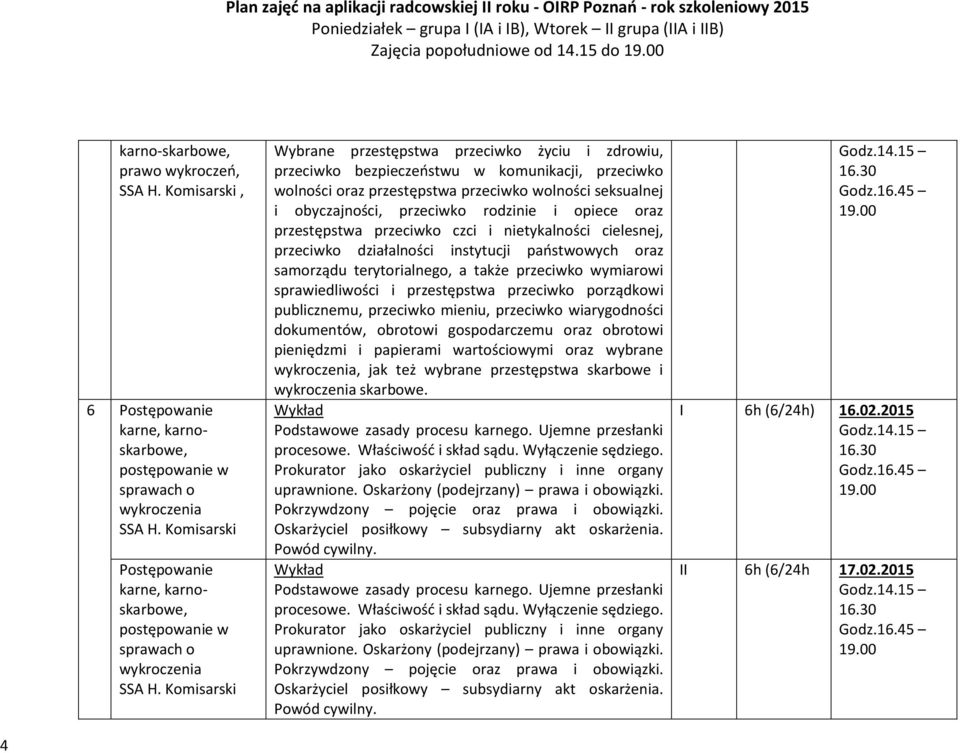 rodzinie i opiece oraz przestępstwa przeciwko czci i nietykalności cielesnej, przeciwko działalności instytucji państwowych oraz samorządu terytorialnego, a także przeciwko wymiarowi sprawiedliwości