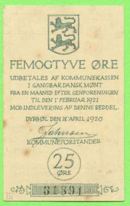 Republika Weimarska obecnie Dania Dybbøl 1920 r.