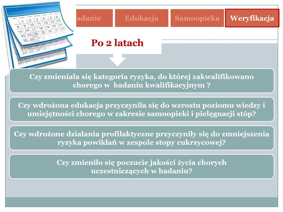 Czy wdrożona edukacja przyczyniła się do wzrostu poziomu wiedzy i umiejętności chorego w zakresie samoopieki i