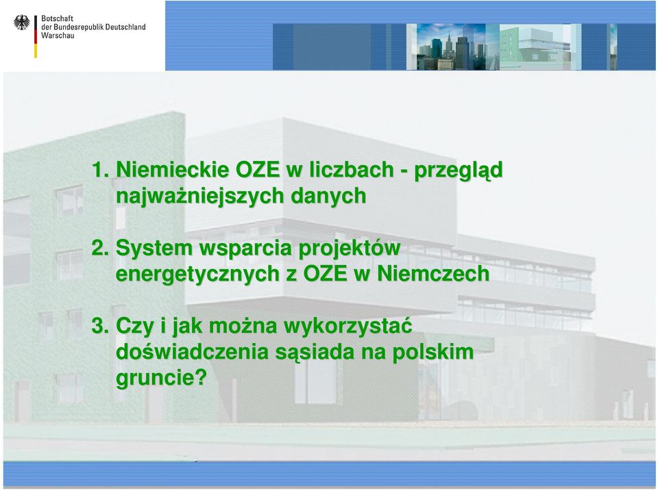 System wsparcia projektów energetycznych z OZE w