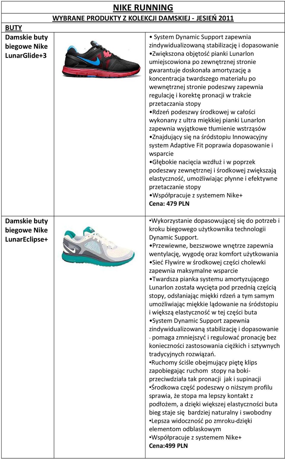 stopy Rdzeń podeszwy środkowej w całości wykonany z ultra miękkiej pianki Lunarlon zapewnia wyjątkowe tłumienie wstrząsów Znajdujący się na śródstopiu Innowacyjny system Adaptive Fit poprawia