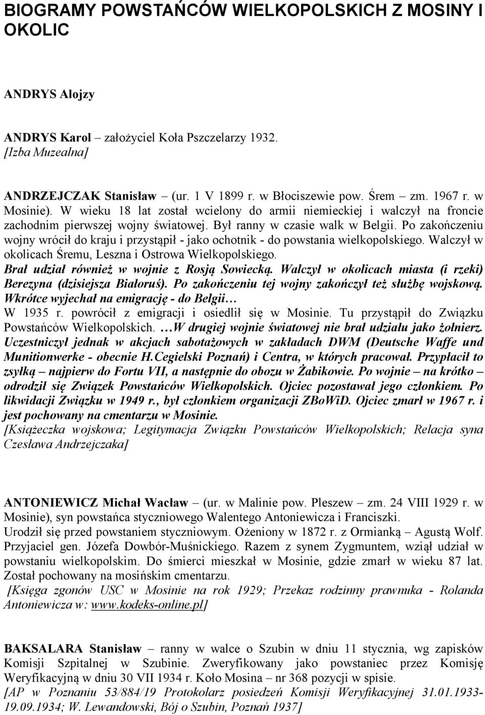 Po zakończeniu wojny wrócił do kraju i przystąpił - jako ochotnik - do powstania wielkopolskiego. Walczył w okolicach Śremu, Leszna i Ostrowa Wielkopolskiego.