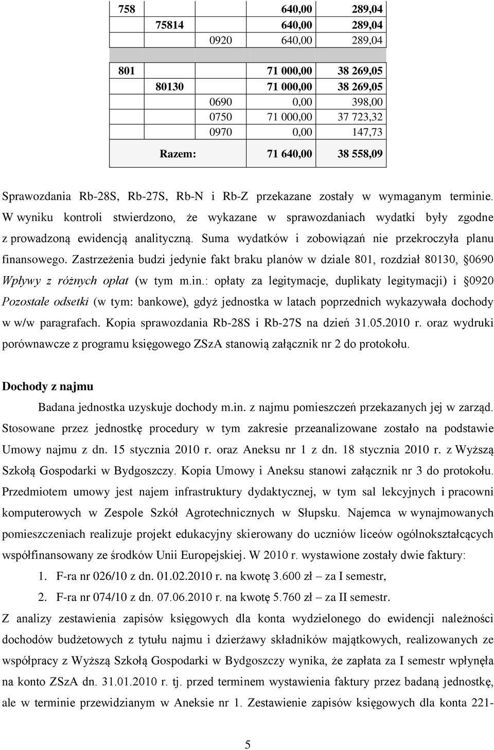 Suma wydatków i zobowiązań nie przekroczyła planu fina