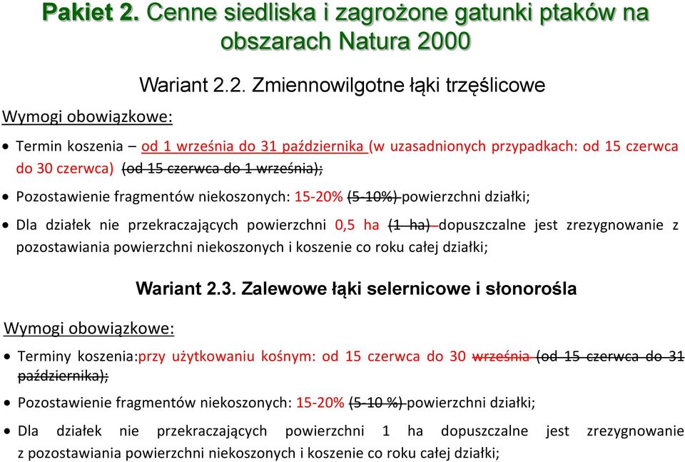 00 Wymogi obowiązkowe: Wariant 2.