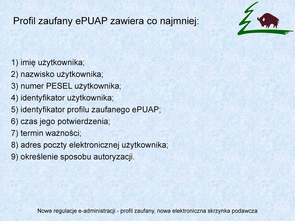 identyfikator profilu zaufanego epuap; 6) czas jego potwierdzenia; 7) termin