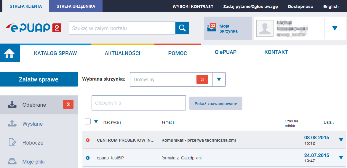 3 Krok 4. Na platformie epuap jest możliwość przenoszenia dokumentów do innych skrzynek, pobierania tych dokumentów na dysk, a także usuwania ich.