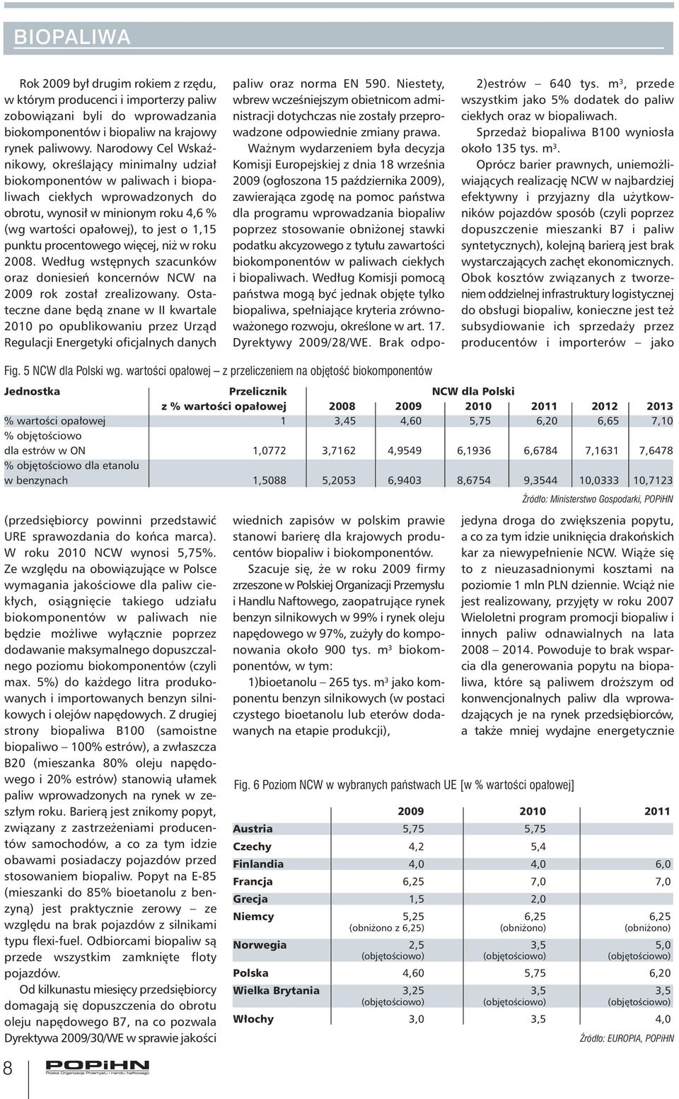 punktu procentowego więcej, niż w roku 2008. Według wstępnych szacunków oraz doniesień koncernów NCW na 2009 rok został zrealizowany.