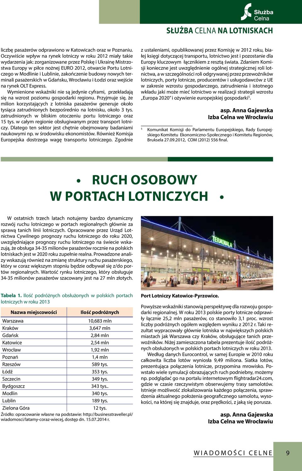 Lublinie, zakończenie budowy nowych terminali pasażerskich w Gdańsku, Wrocławiu i Łodzi oraz wejście na rynek OLT Express.