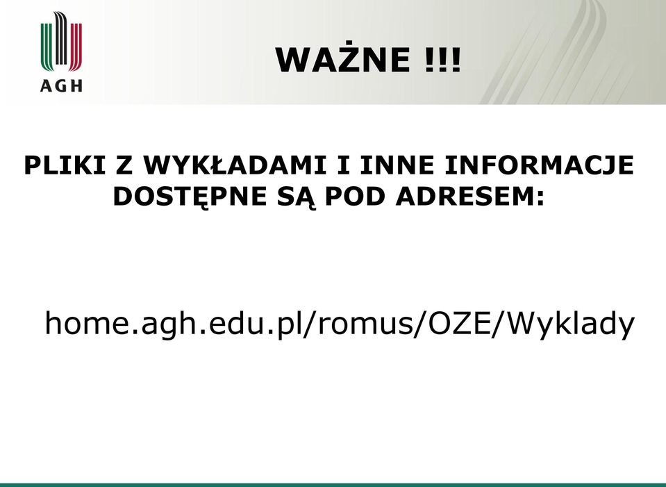 INNE INFORMACJE DOSTĘPNE