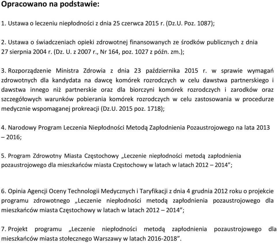 Rozporządzenie Ministra Zdrowia z dnia 23 października 2015 r.