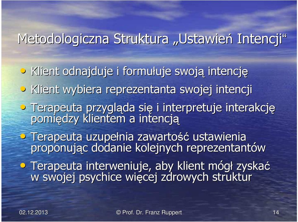 intencją Terapeuta uzupełnia zawartość ustawienia proponując dodanie kolejnych reprezentantów Terapeuta