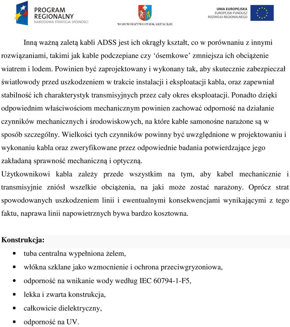 transmisyjnych przez cały okres eksploatacji.