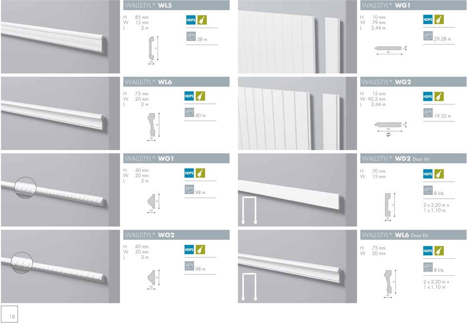 mm 20 mm D 70 mm 15 mm D 98 m 8 kits 2 x 2,20 m + 1 x 1,10 m ASY O2 ASY 6