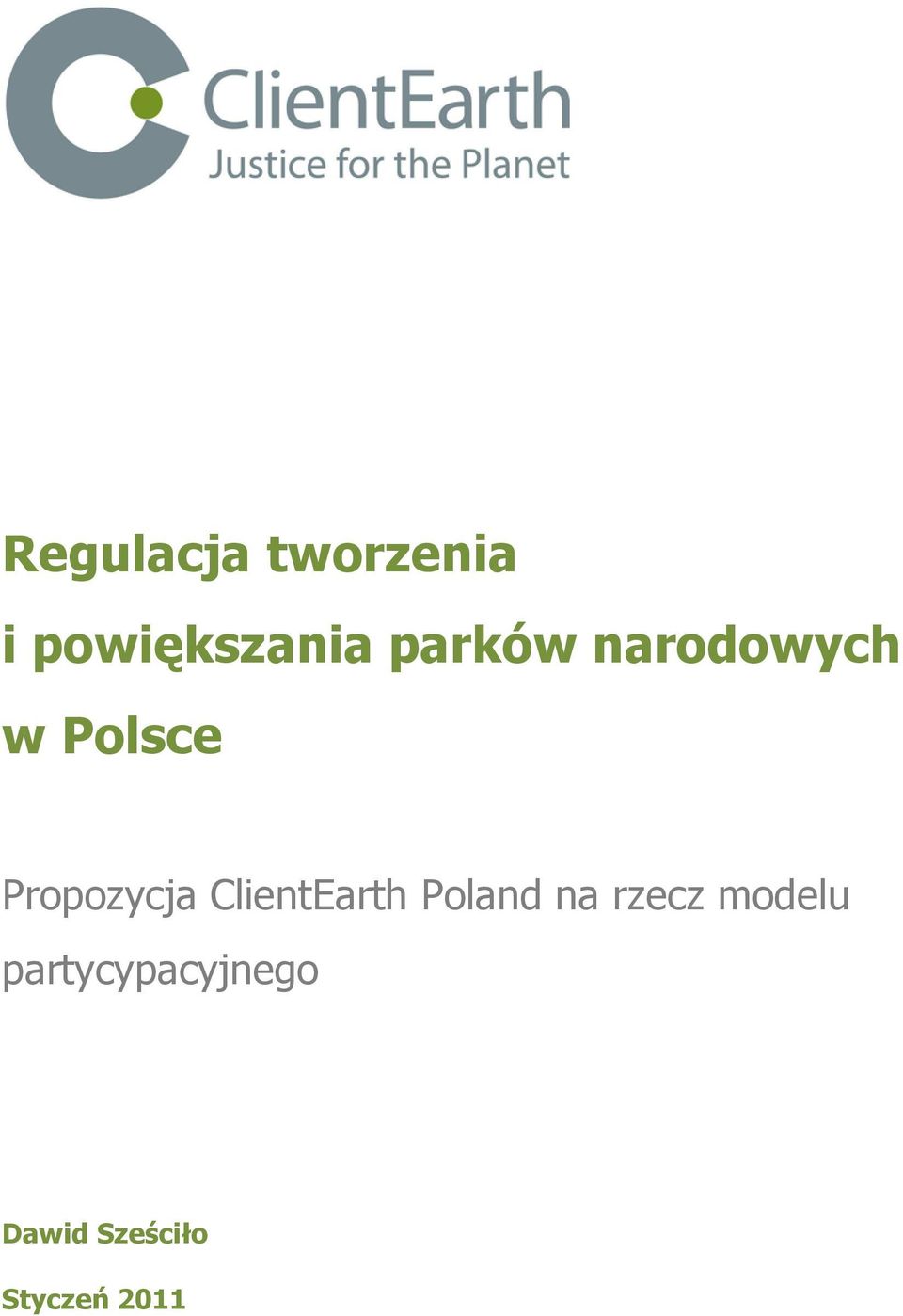 Propozycja ClientEarth Poland na