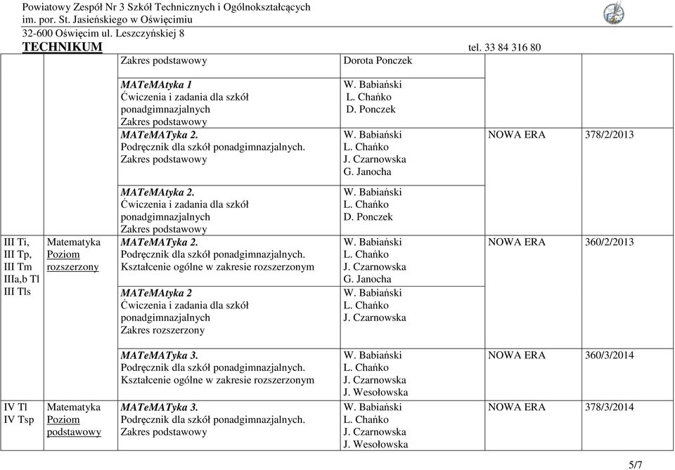 MATeMATyka 2. MATeMAtyka 2 Zakres G.