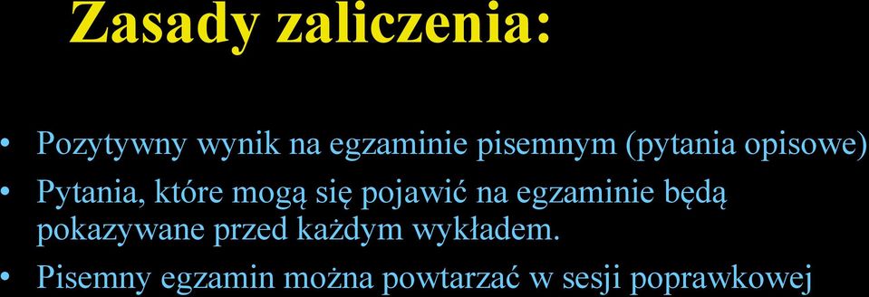 pojawić na egzaminie będą pokazywane przed każdym