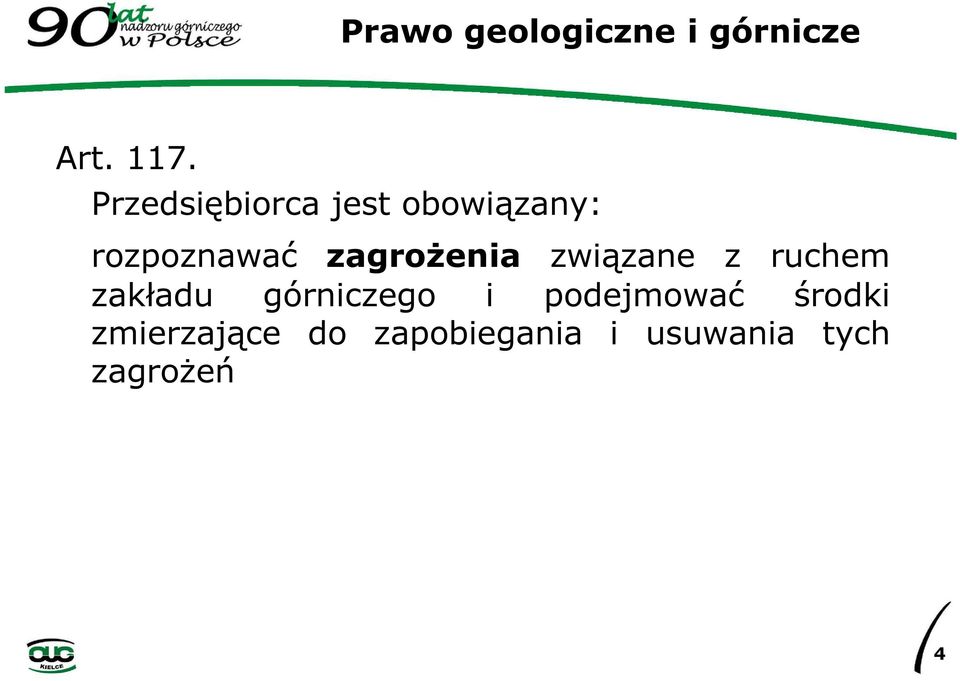 zagrożenia związane z ruchem zakładu górniczego i