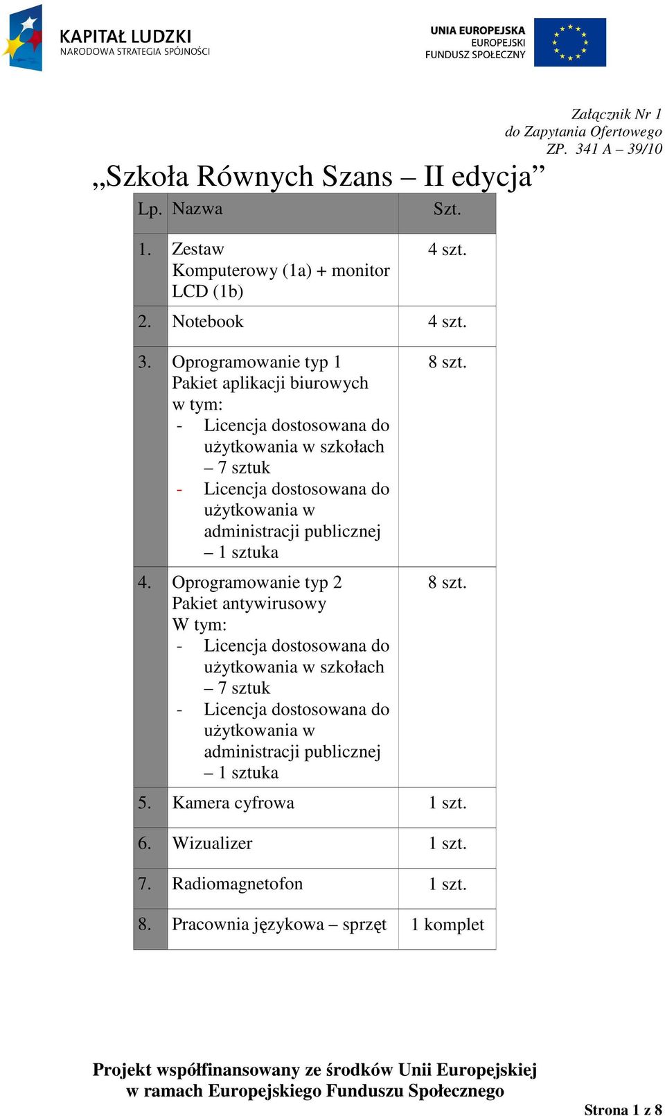 administracji publicznej 1 sztuka 4.