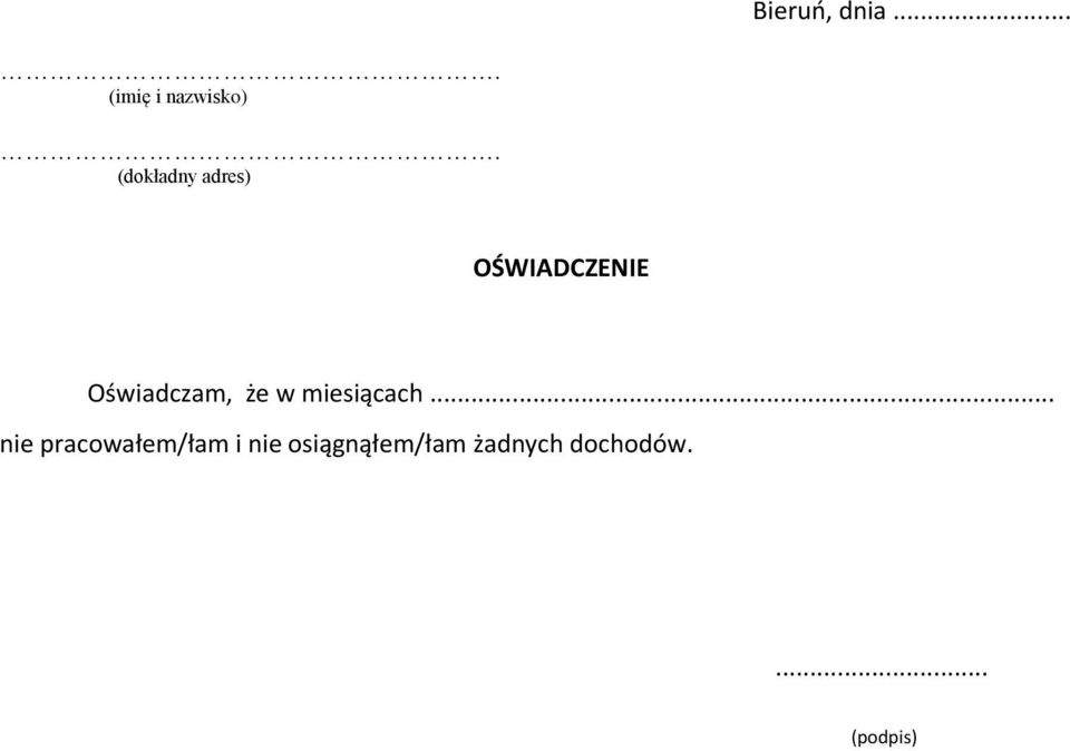 że w miesiącach.