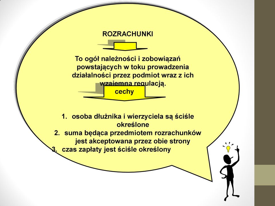 osoba dłużnika i wierzyciela są ściśle określone 2.