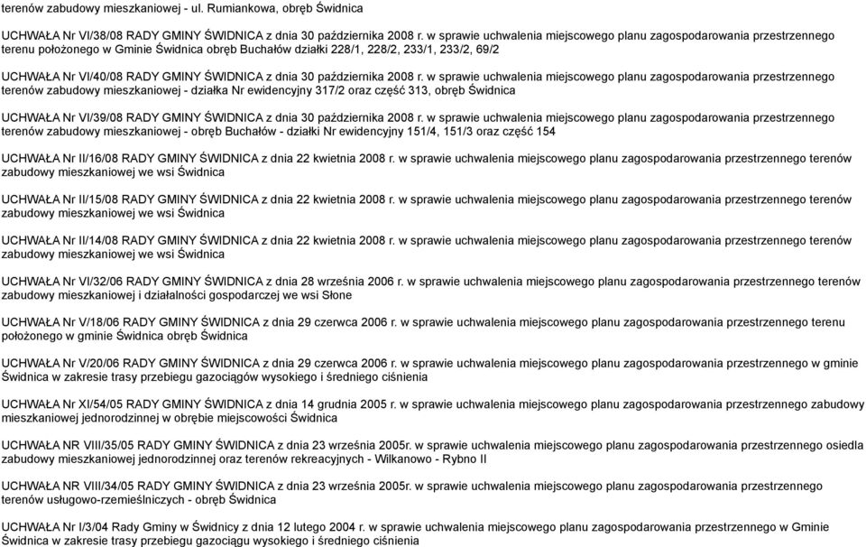 ŚWIDNICA z dnia 30 października 2008 r.