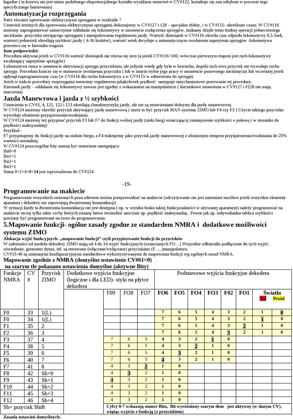W CV#116 możemy zaprogramować samoczynne oddalanie się lokomotywy w momencie rozłączenia sprzęgów, unikamy dzięki temu trudnej operacji jednoczesnego naciskania przycisku sterującego sprzęgami i