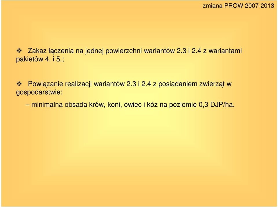 ; Powiązanie realizacji wariantów 2.3 i 2.