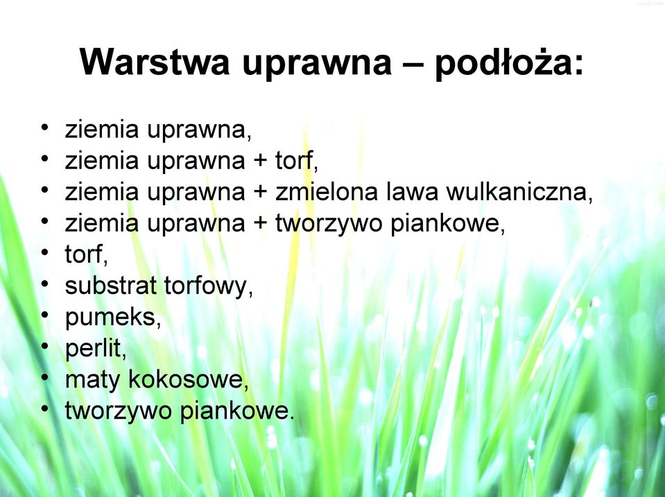 wulkaniczna, ziemia uprawna + tworzywo piankowe, torf,