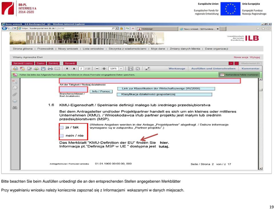 Przy wypełnianiu wniosku należy koniecznie zapoznać