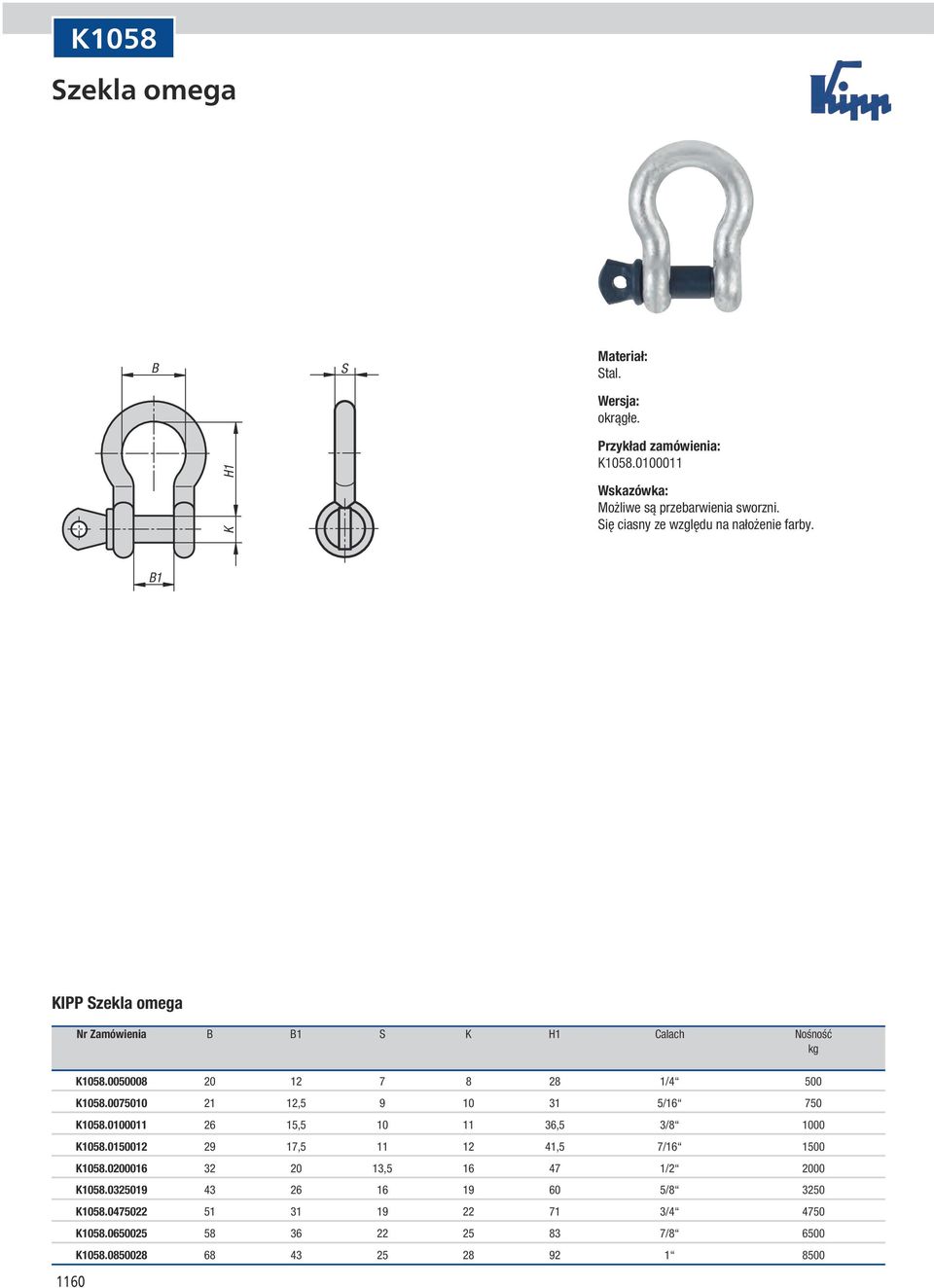 0050008 0 1 7 8 8 1/4 500 K1058.0075010 1 1,5 9 10 31 5/16 750 K1058.0100011 6 15,5 10 11 36,5 3/8 1000 K1058.