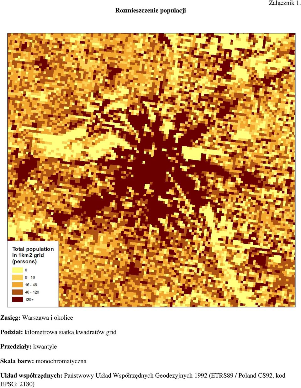 kwadratów grid Przedziały: