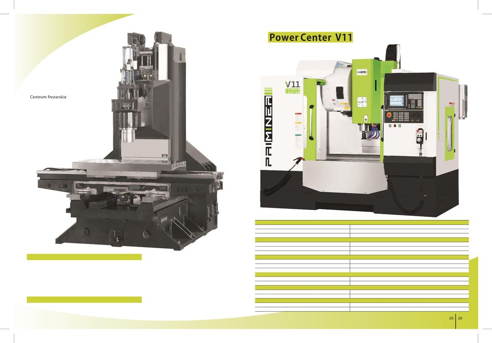 Chłodzenie przez wrzeciono Łańcuchowy transporter wiórów SPECYFIKACJA OBSZAR ROBOCZY Stół roboczy Rowki teowe szerokość/ilość/rozstaw Maksymalne obciążenie stołu PRZESUWY X/Y/Z Odległość czoła