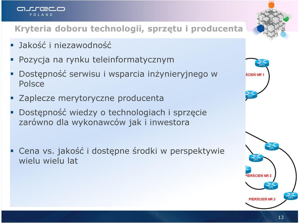 Zaplecze merytoryczne producenta Dostępność wiedzy o technologiach i sprzęcie zarówno