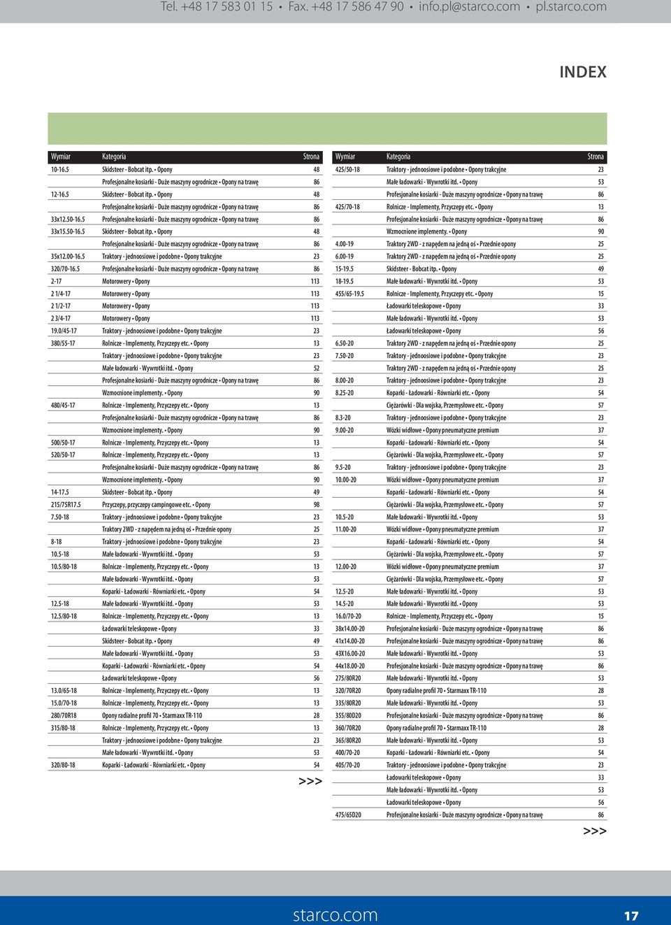 00-16.5 Traktory - jednoosiowe i podobne Opony trakcyjne 23 320/70-16.