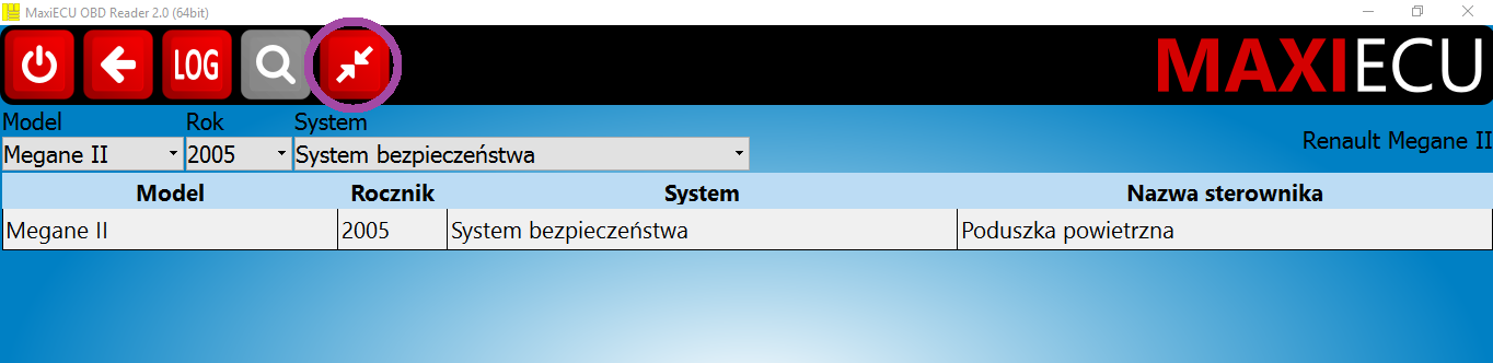 W naszym przypadku będzie to Megane II z 2005 roku, a system, który chcemy sprawdzić