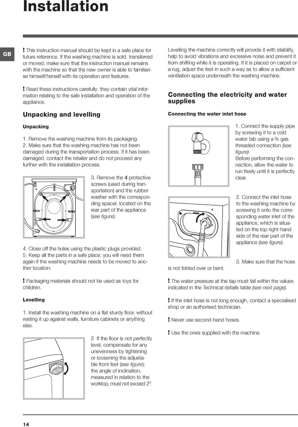 and features.! Read these instructions carefully: they contain vital information relating to the safe installation and operation of the appliance.