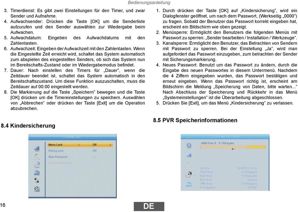 Aufwachzeit: Eingeben der Aufwachzeit mit den Zahlentasten.