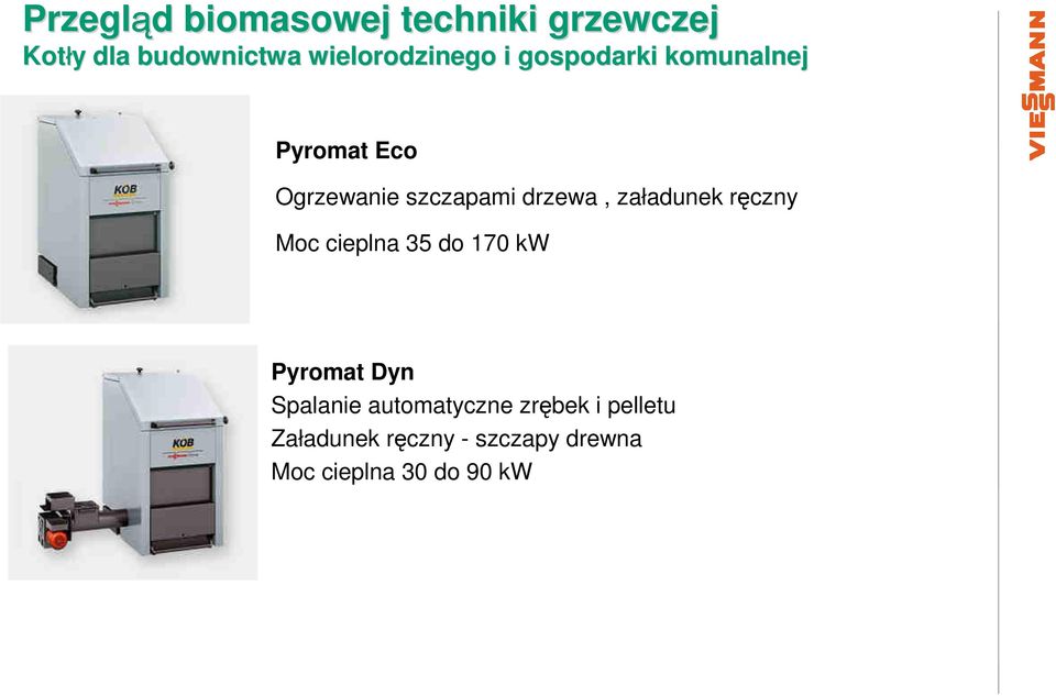 ręczny Moc cieplna 35 do 170 kw Pyromat Dyn Spalanie automatyczne