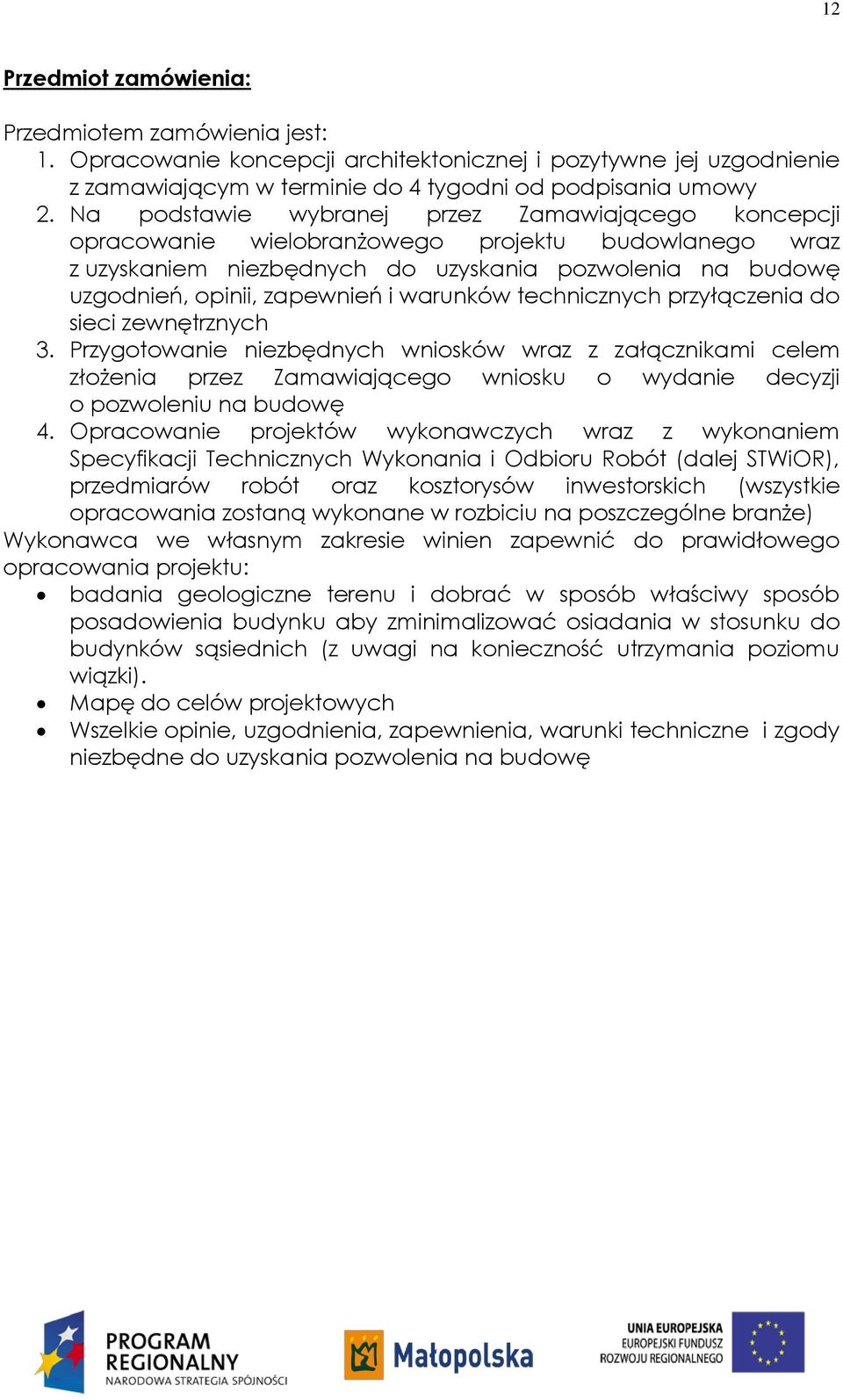 warunków technicznych przyłączenia do sieci zewnętrznych 3.