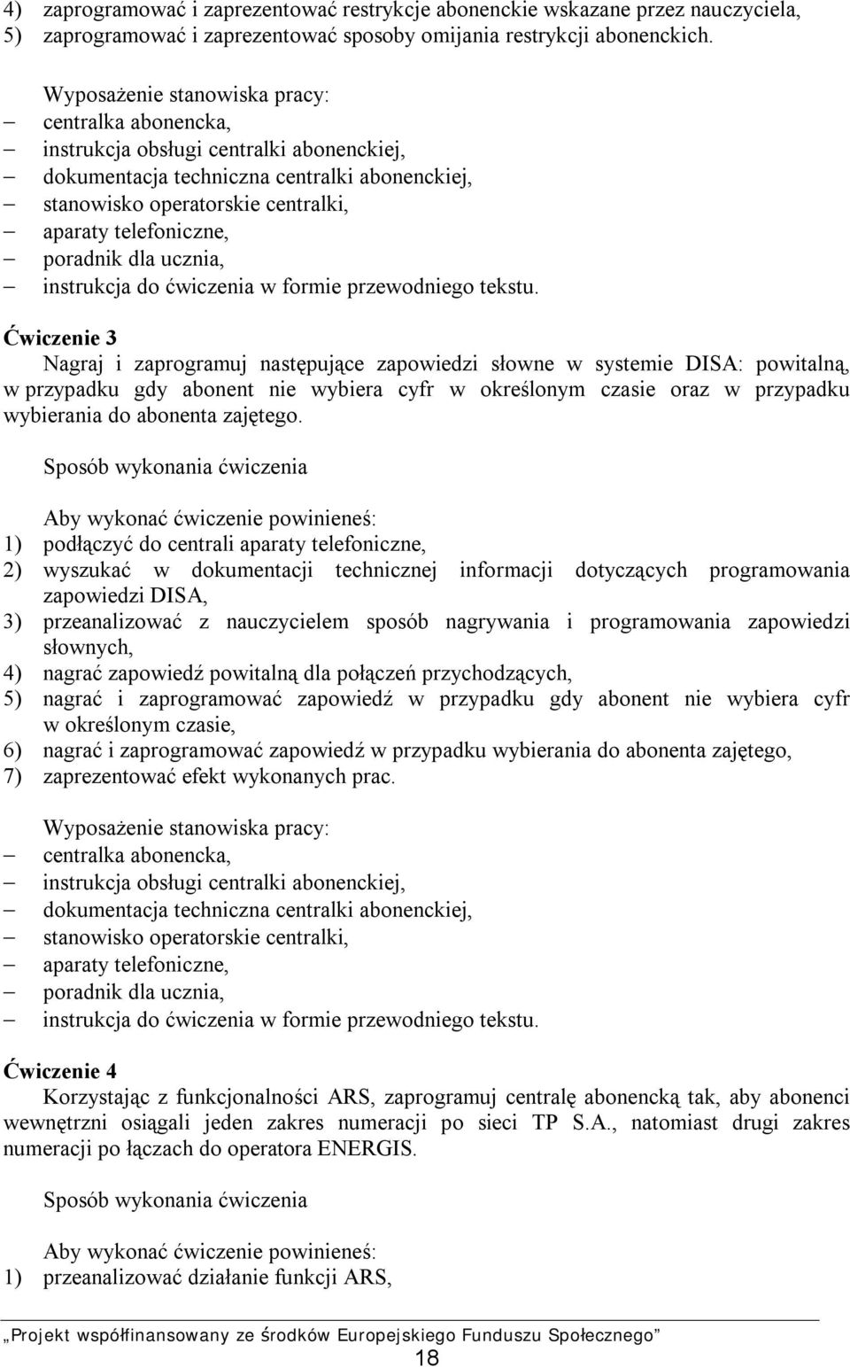 poradnik dla ucznia, instrukcja do ćwiczenia w formie przewodniego tekstu.