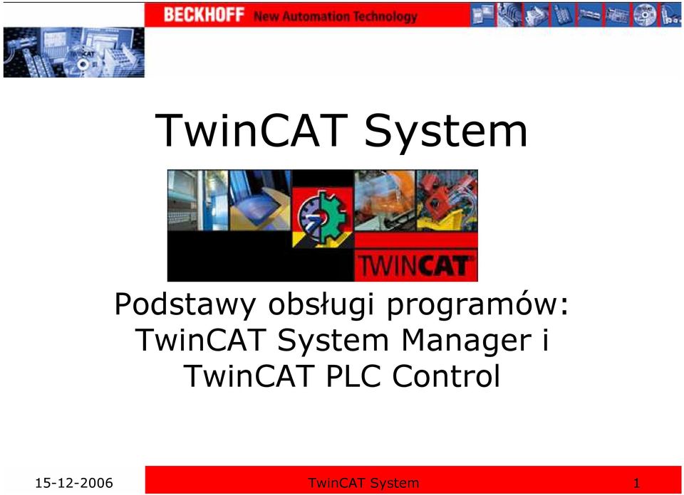 System Manager i TwinCAT PLC