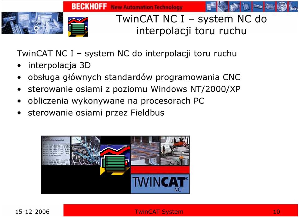 programowania CNC sterowanie osiami z poziomu Windows NT/2000/XP obliczenia