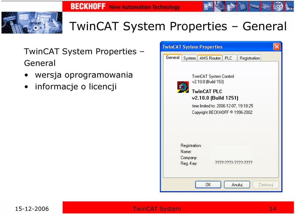 licencji 15-12-2006 TwinCAT System