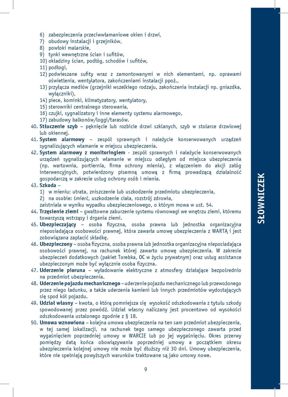 , 13) przyłącza mediów (grzejniki wszelkiego rodzaju, zakończenia instalacji np.